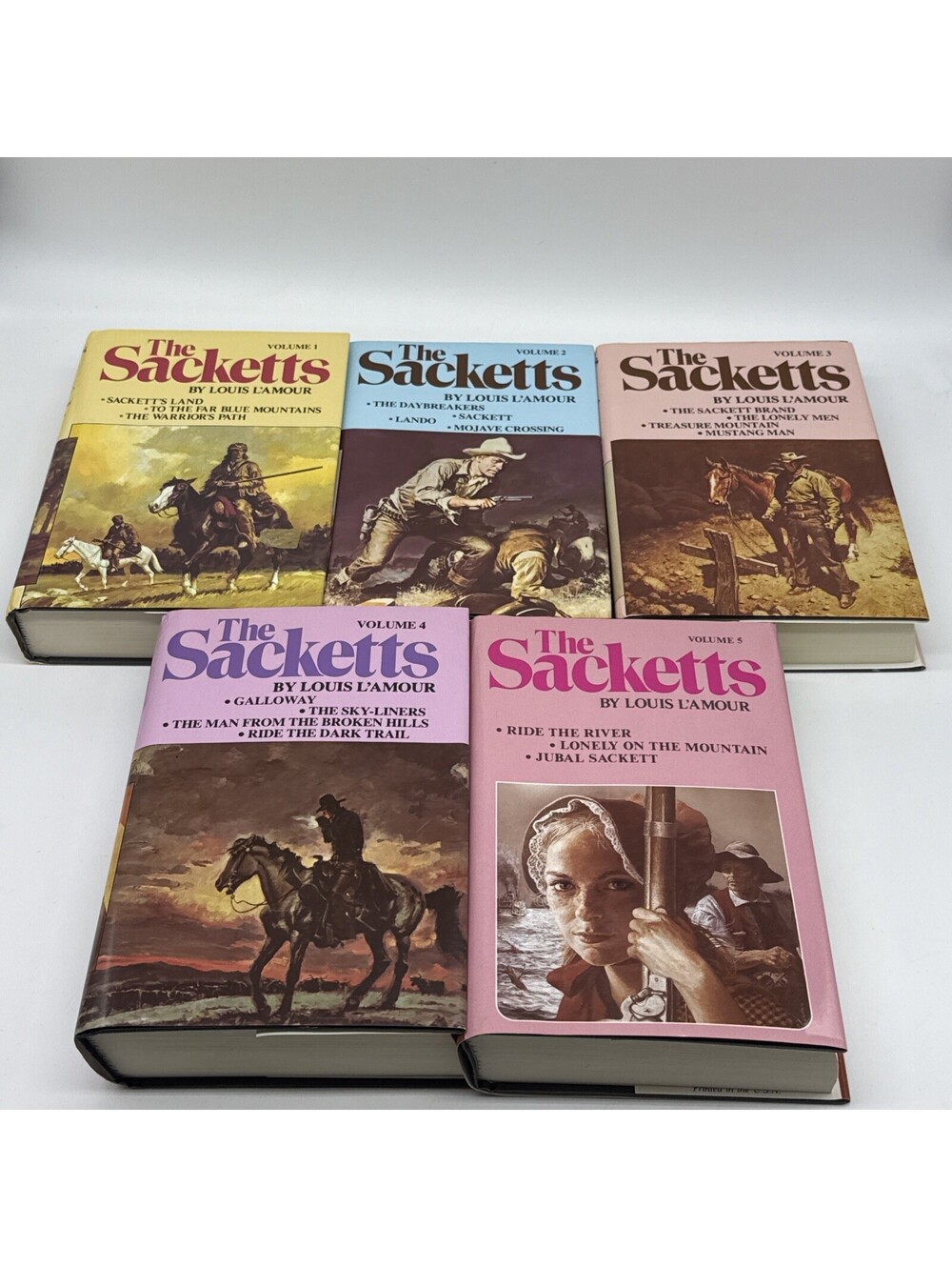 The Sacketts Complete Volumes 1-5 Hardcover Book Set Louis L'Amour Western - Picture 5 of 6
